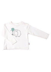Kinder-Langarmshirt in ecru, "Dritter Geburtstag"