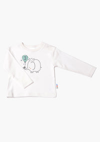Kinder-Langarmshirt in ecru, "Dritter Geburtstag"