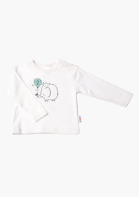 Kinder-Langarmshirt in ecru, "Zweiter Geburtstag"