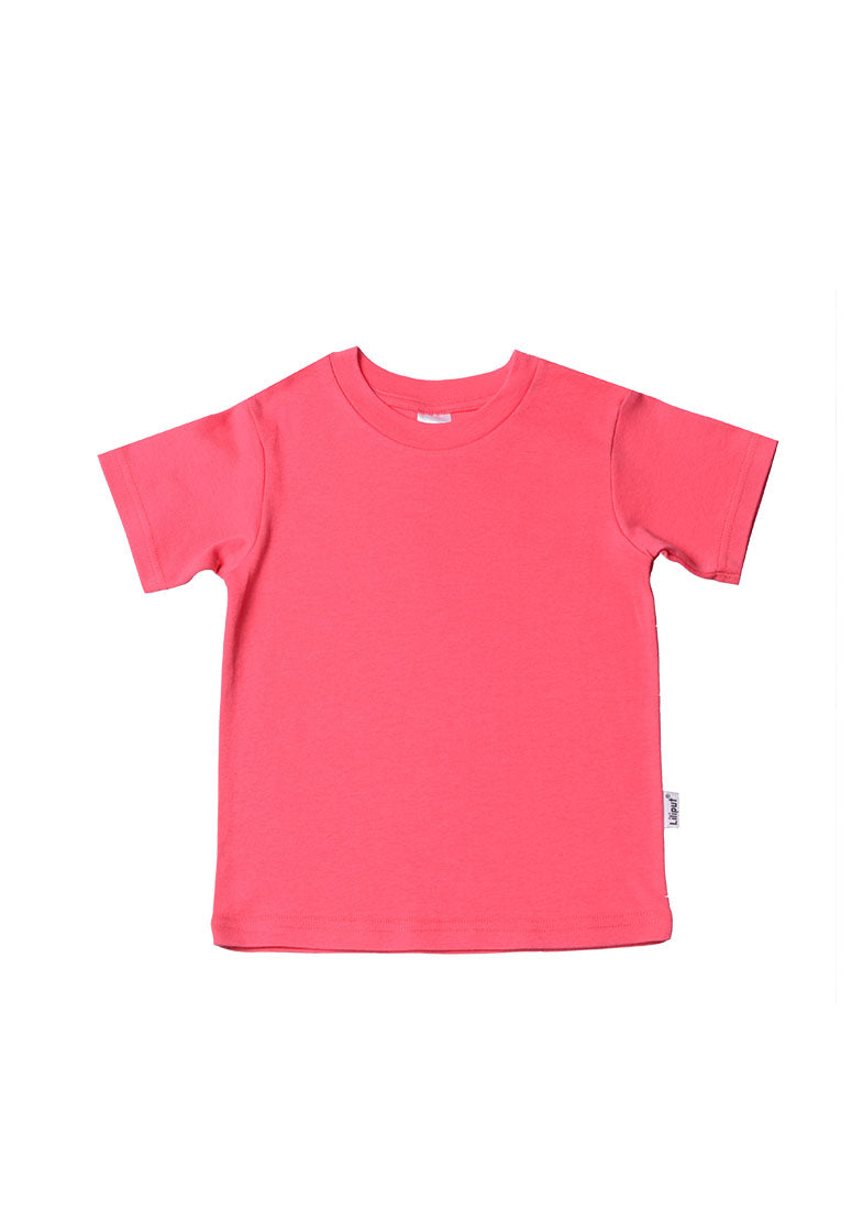 Kinder-T-Shirt aus Bio-Baumwolle in himbeer