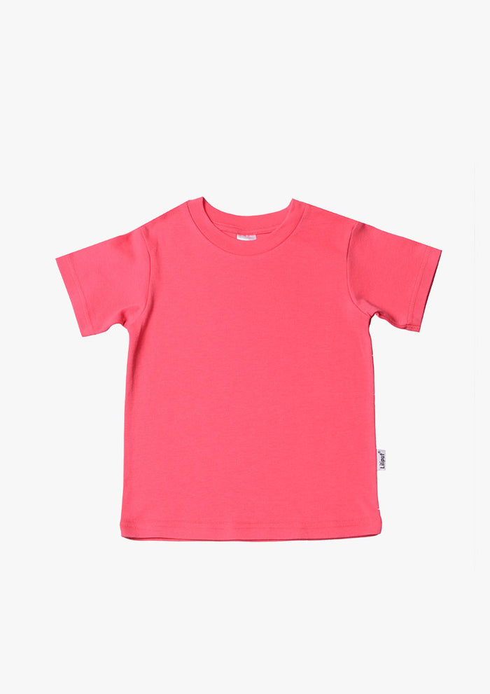 Kinder-T-Shirt aus Bio-Baumwolle in himbeer