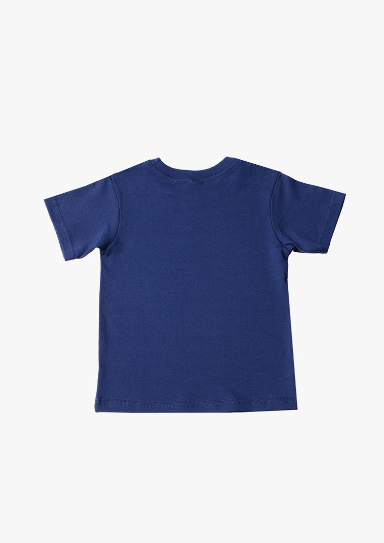 Kinder-T-Shirt aus Bio-Baumwolle in marine