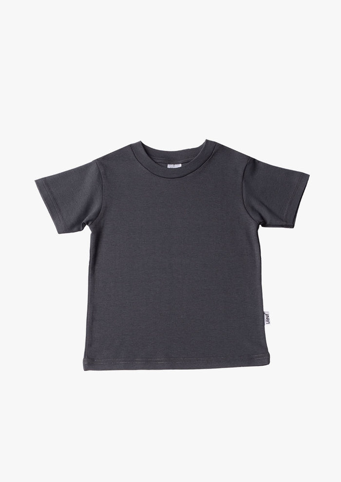 Kinder-T-Shirt aus Bio-Baumwolle in anthrazit