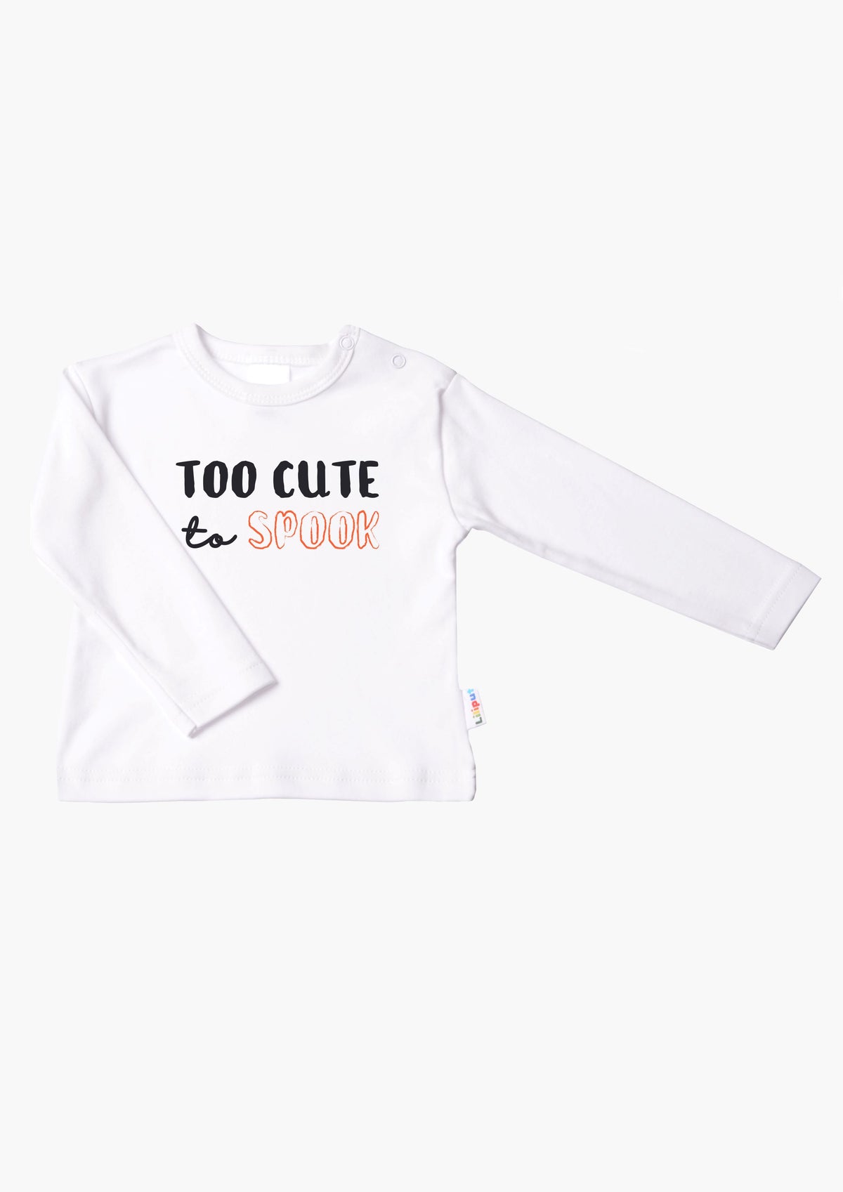 Langarmshirt in ecru mit too cute to spook
