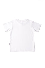 Rückseite weißes T-shirt aus Bio Baumwolle