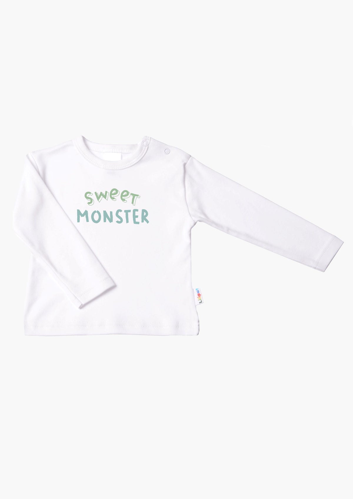Langarmshirt in weiß mit sweet monster