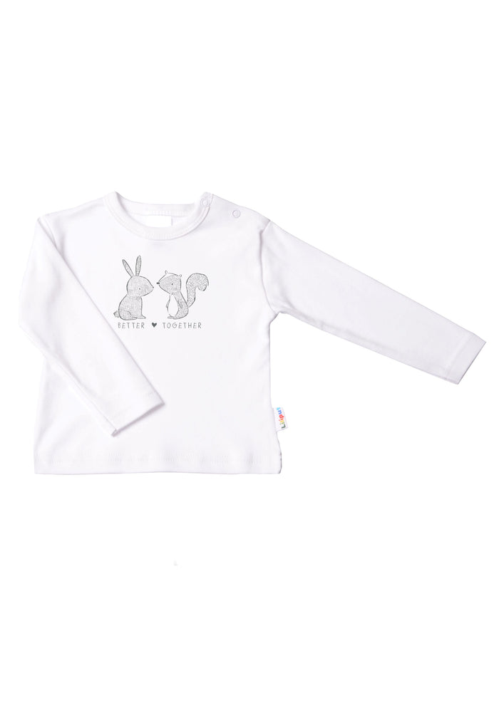 Langarmshirt in weiß mit Eichhörnchen