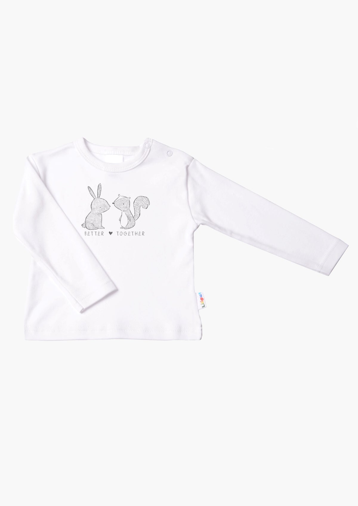 Langarmshirt in weiß mit Eichhörnchen
