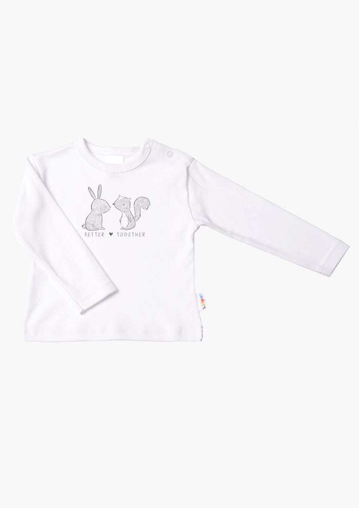 Langarmshirt in weiß mit Eichhörnchen