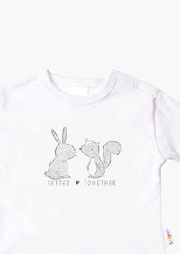 Langarmshirt in weiß mit Eichhörnchen