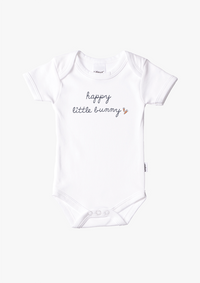 2er-Pack Kurzarm-Amineckbodys in weiß mit Bunny