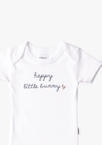 2er-Pack Kurzarm-Amineckbodys in weiß mit Bunny