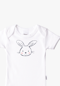 2er-Pack Kurzarm-Amineckbodys in weiß mit Bunny