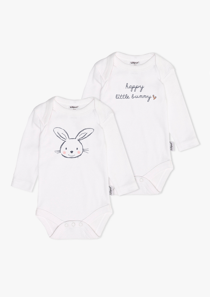 2er-Pack Langarm-Amineckbodys mit Bunny
