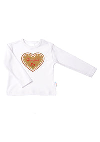 Langarmshirt in weiß mit Herzbub