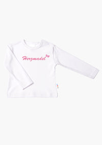 Langarmshirt in weiß mit Herzmadl