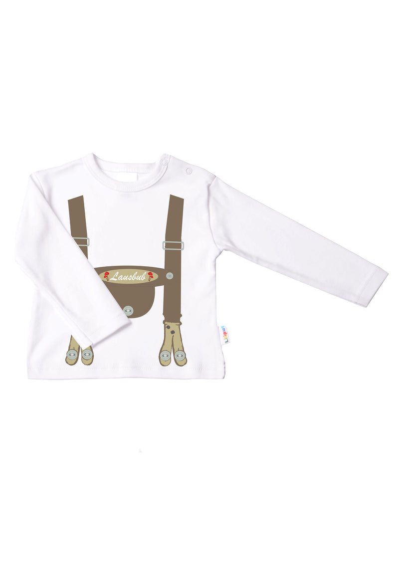 Langarmshirt in weiß mit Lausbub
