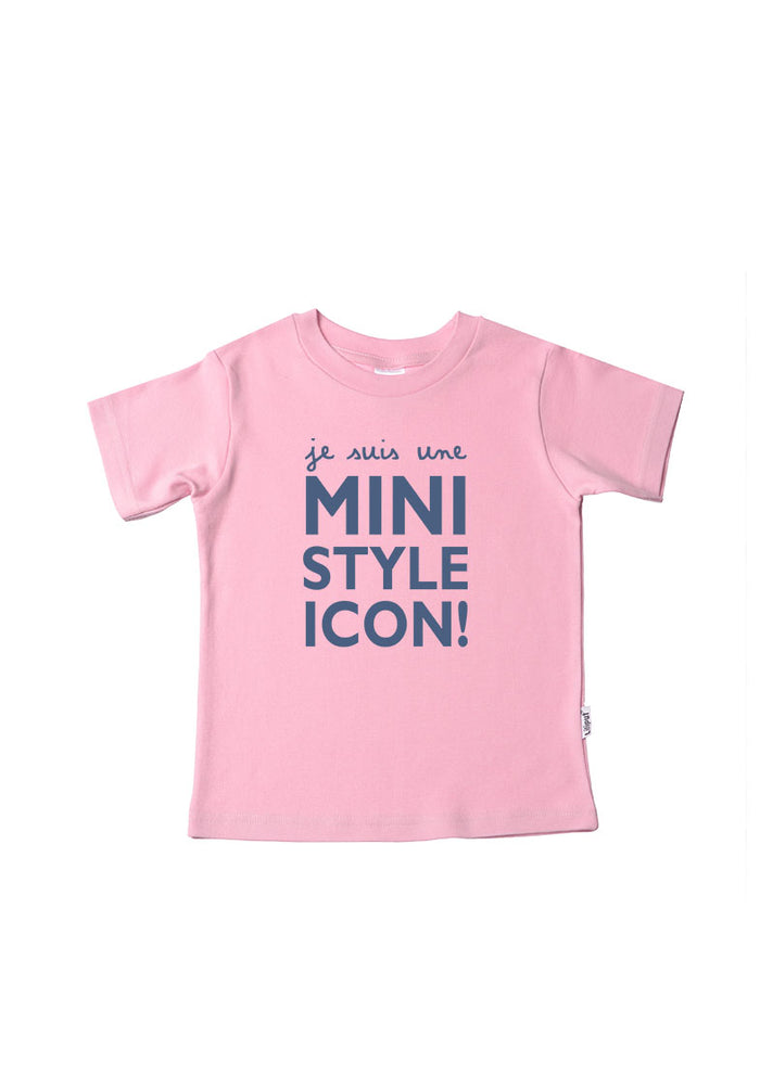 Kinder-T-Shirt aus Bio-Baumwolle in rosa mit Style Icon