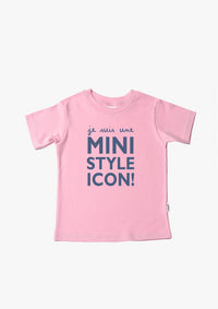 Kinder-T-Shirt aus Bio-Baumwolle in rosa mit Style Icon