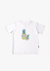 Kinder-T-Shirt aus Bio-Baumwolle in weiß mit Ananas