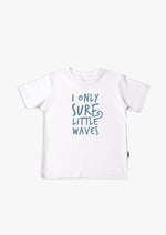 Kinder-T-Shirt aus Bio-Baumwolle in weiß mit Waves