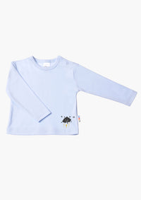 Langarmshirt in hellblau mit kleiner Blitz