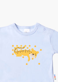 Langarmshirt in hellblau mit Leo