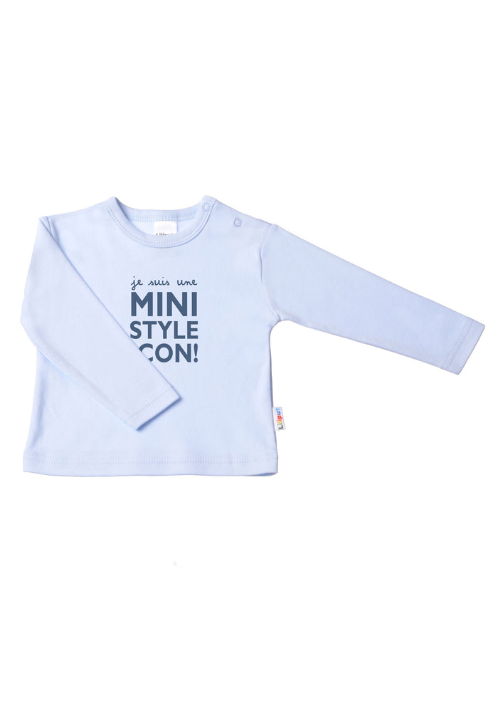 Langarmshirt in hellblau mit Icon