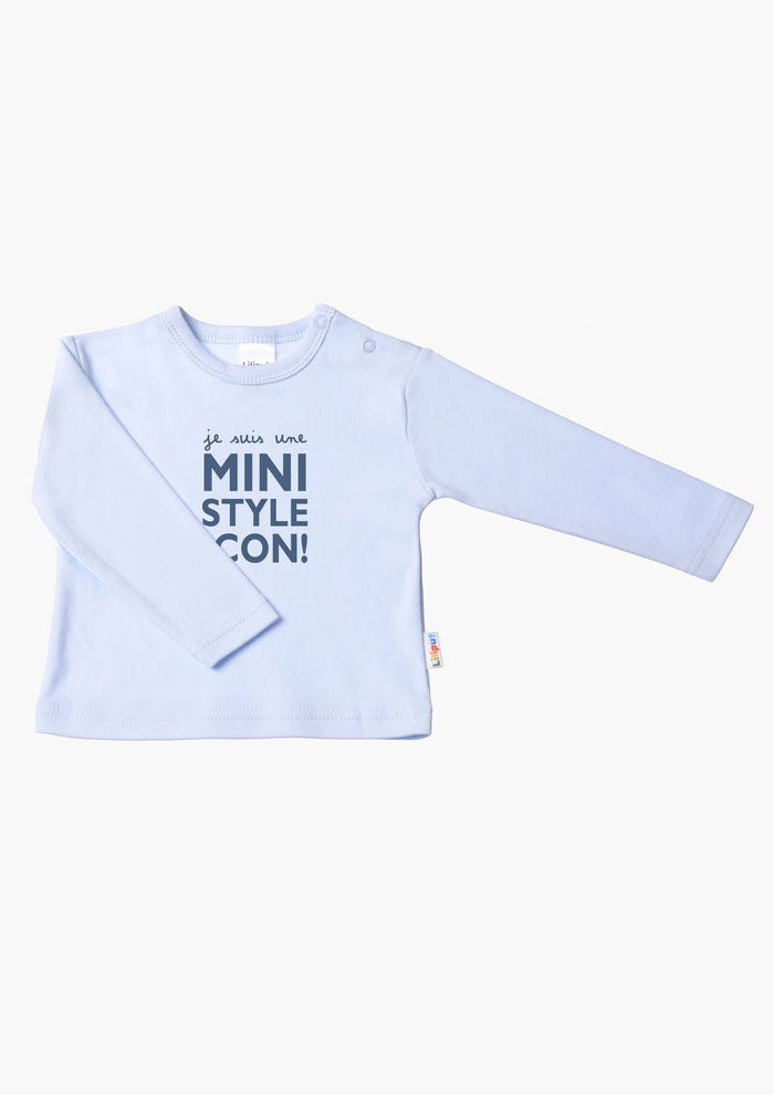 Langarmshirt in hellblau mit Icon