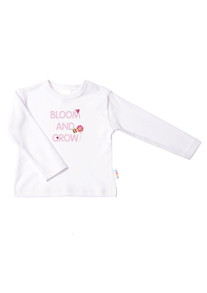 Langarmshirt in weiß mit Bloom