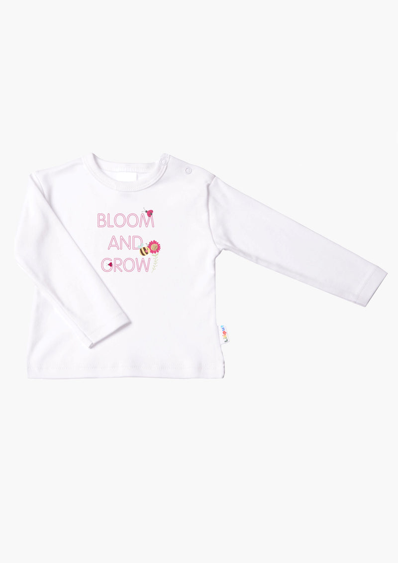 Langarmshirt in weiß mit Bloom