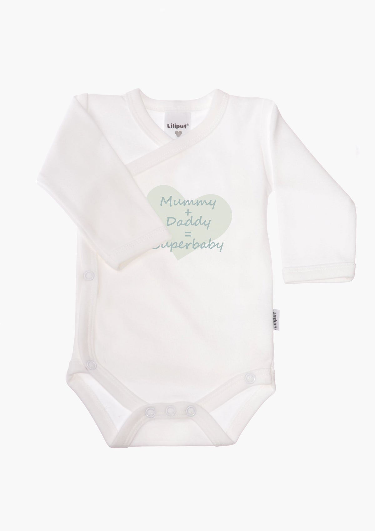 2er-Pack Langarm-Wickelbodys mit "Superhero Daddy"