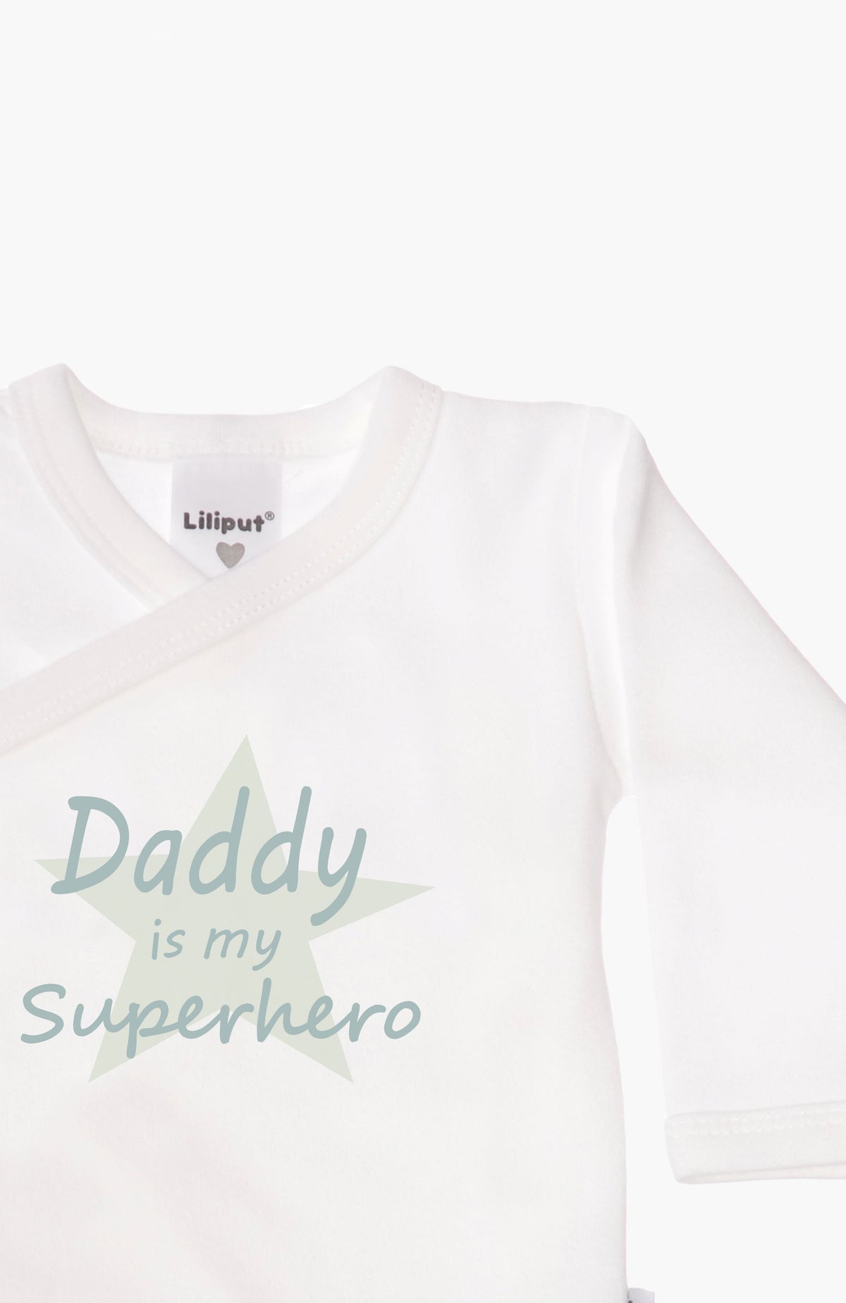 2er-Pack Langarm-Wickelbodys mit "Superhero Daddy"