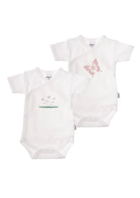 2er-Pack Kurzarm-Wickelbodys mit Schmetterling