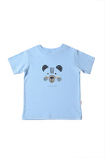 hellblaues T-Shirt aus Bio Baumwolle mit Bären Print