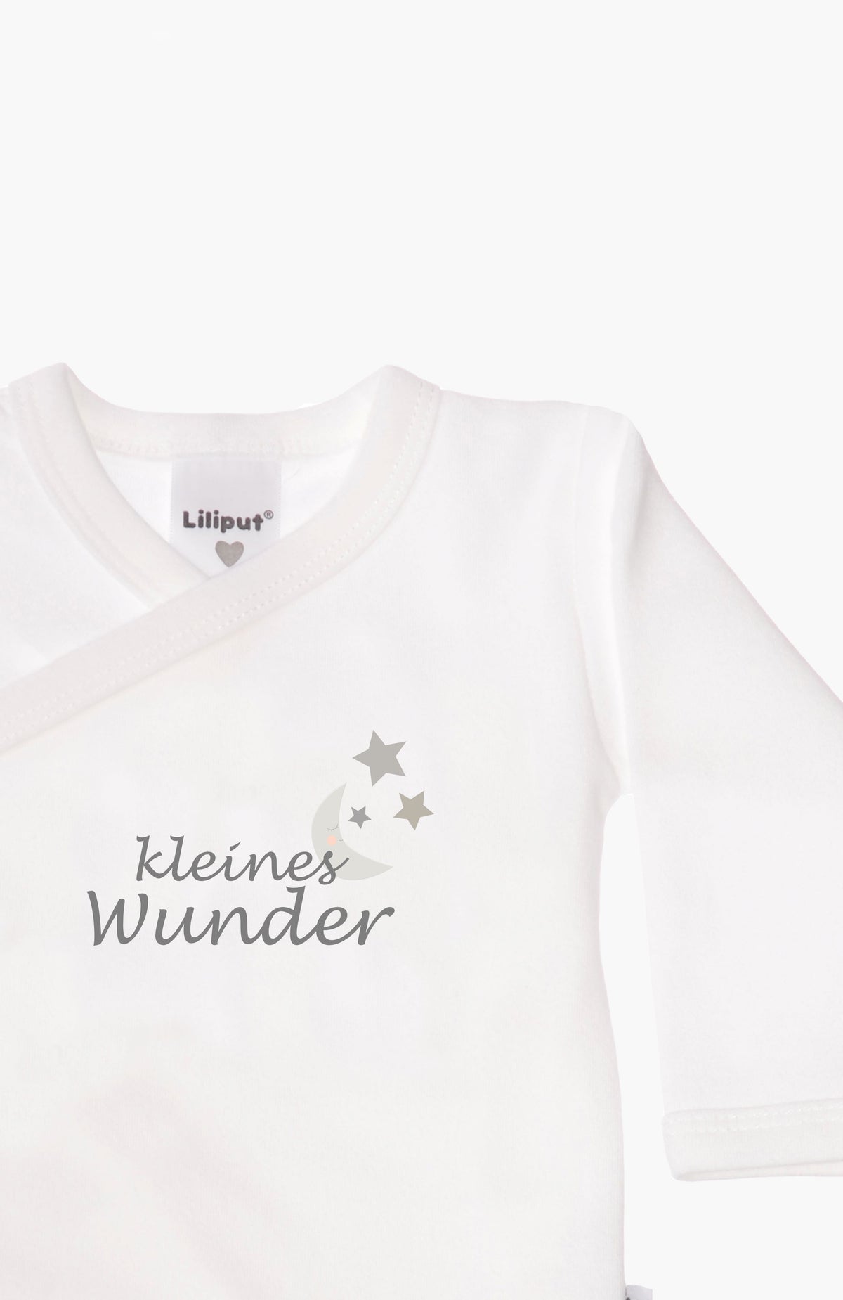 2er-Pack Langarm-Wickelbodys in gestreift mit "Kleines Wunder"
