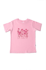 Rosa mit T-Shirt – Aufdruck Liliput Bio-Baumwoll Kinder Blümchen