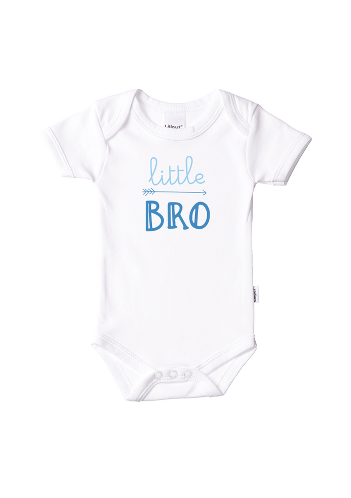 Kurzarm-Amineckbody in weiß mit Little Bro