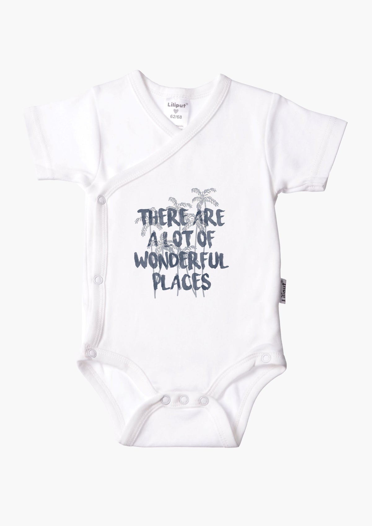 2er-Pack Kurzarm-Wickelbodys aus Bio-Baumwolle mit "Wonderful Places"