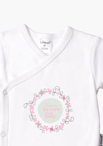2er-Pack Wickelbodys aus Bio-Baumwolle in Weiß und Rosa mit "nature baby"