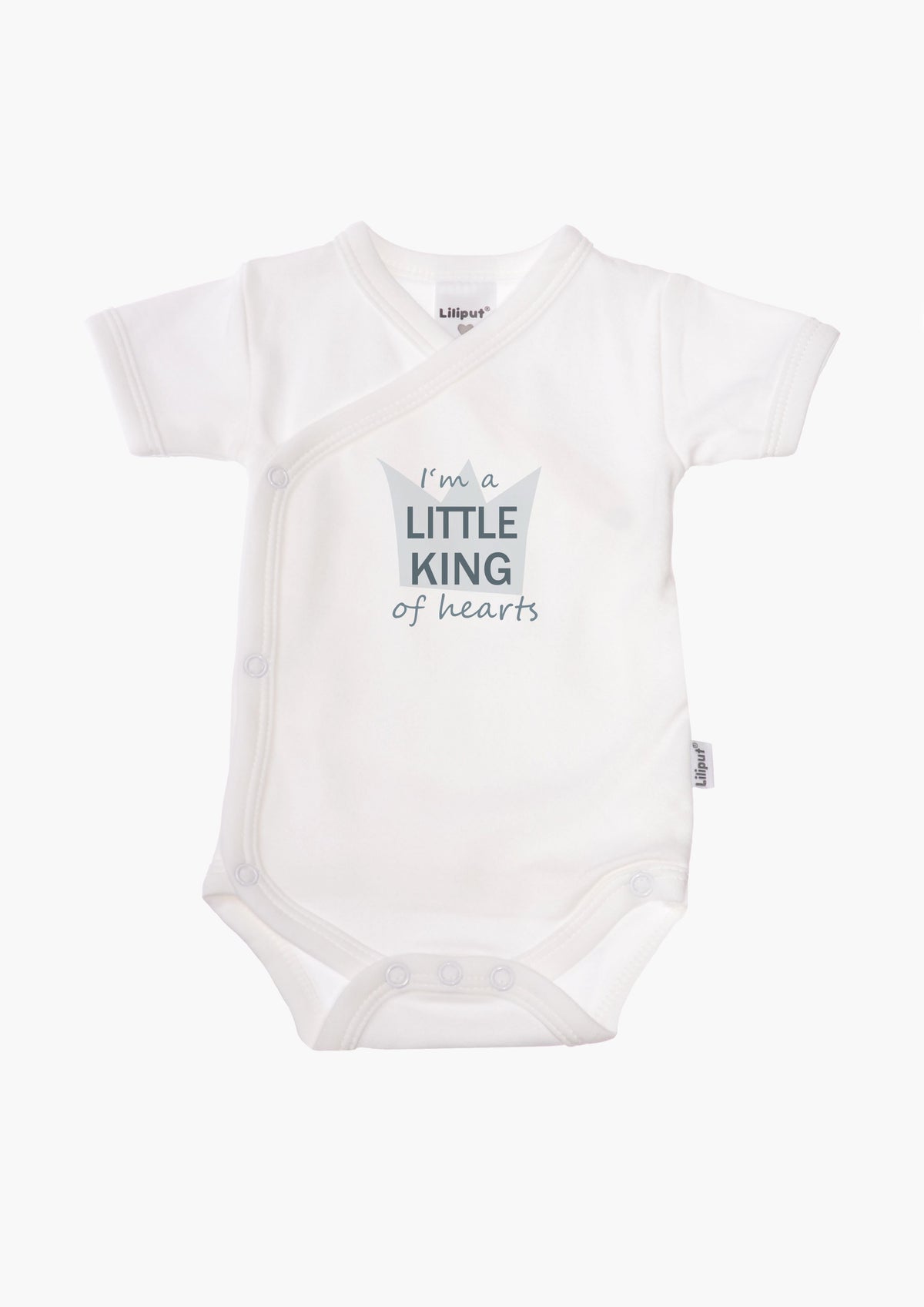 2er-Pack Kurzarm-Wickelbodys mit "Little King"