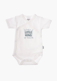 2er-Pack Kurzarm-Wickelbodys mit "Little King"