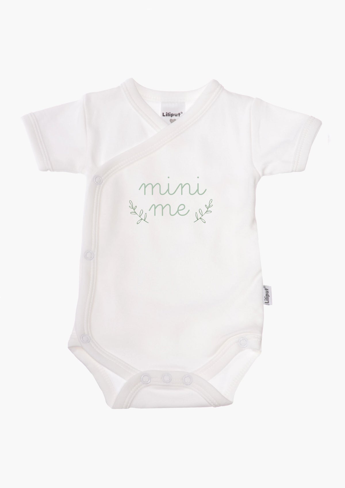 2er-Pack Kurzarm-Wickelbodys mit "mini me" und "little one"