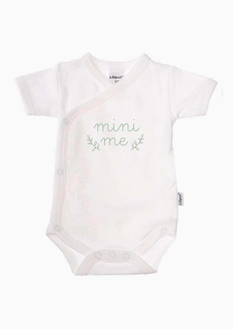 2er-Pack Kurzarm-Wickelbodys mit "mini me" und "little one"