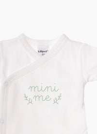 2er-Pack Kurzarm-Wickelbodys mit "mini me" und "little one"