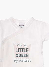 2er-Pack Kurzarm-Wickelbodys mit "Little Queen"