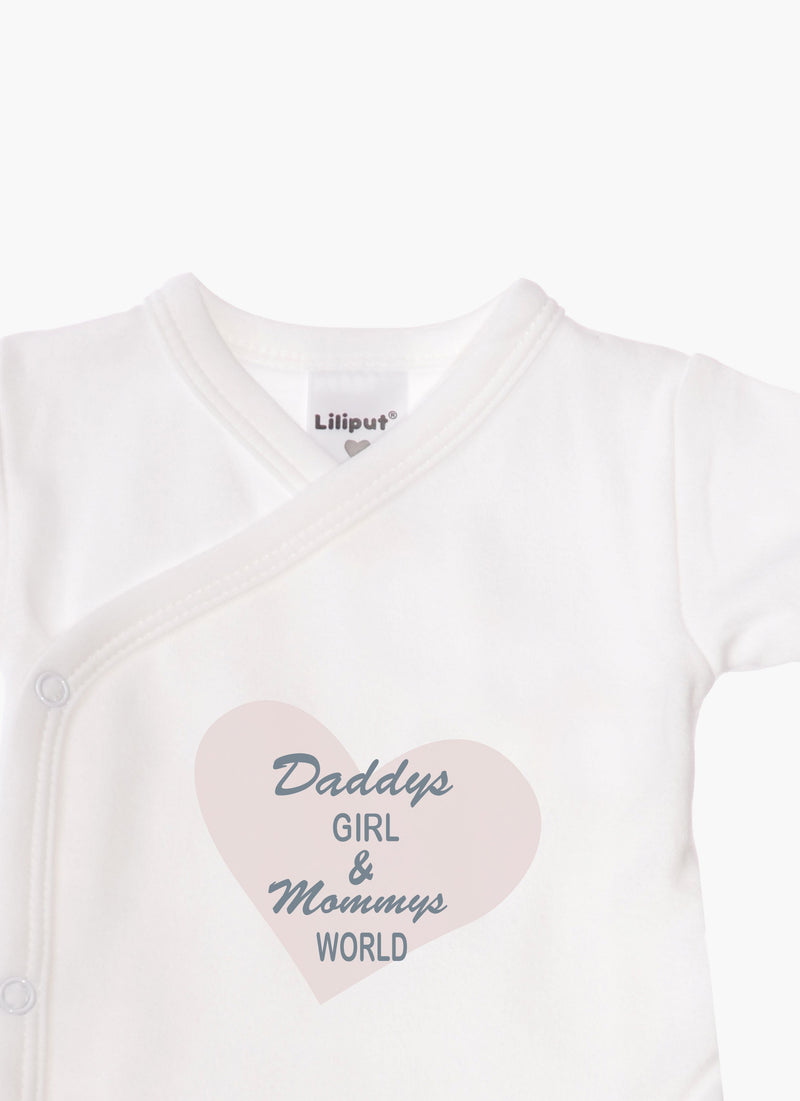 2er-Pack Kurzarm-Wickelbodys mit "Little Queen"