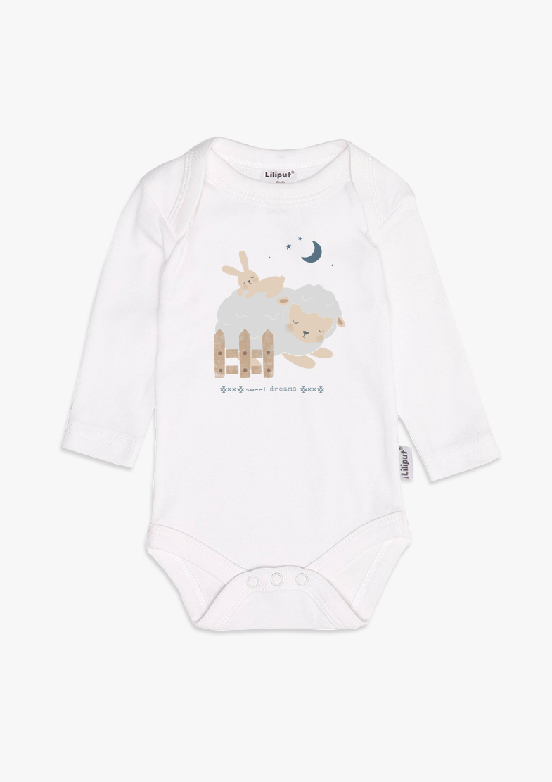 2er-Pack Langarm-Amineckbodys mit Hase und Mond