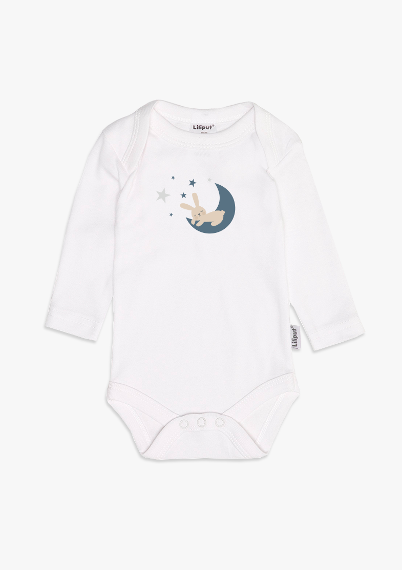 2er-Pack Langarm-Amineckbodys mit Hase und Mond