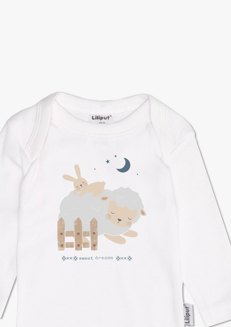 2er-Pack Langarm-Amineckbodys mit Hase und Mond
